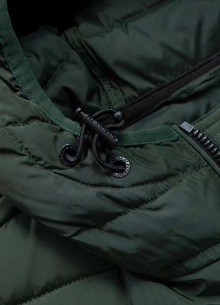 PIT BULL "SEACOAST III" quilted winter jacket with hood - dark green