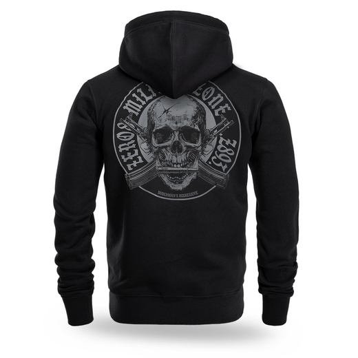 Dobermans Aggressive "MILITARY-ZONE BZ408" Zip-Up Hoodie - Black