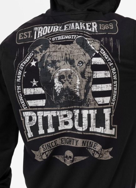 PIT BULL &quot;TROUBLEMAKER&quot; Zip-Up Hoodie - Black