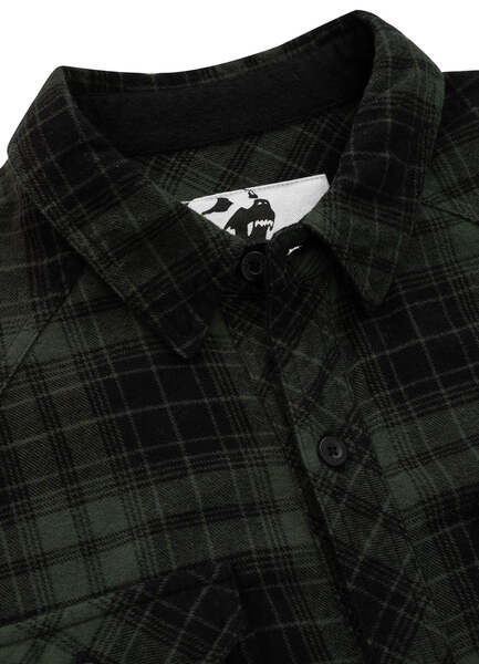Flannel shirt "Mitchell" PIT BULL - green/black
