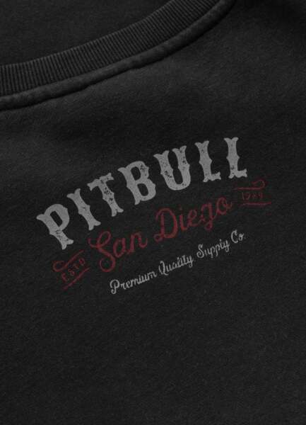 Bluza PIT BULL Washed "STRENGTH & RESPECT" - ciemny grafit