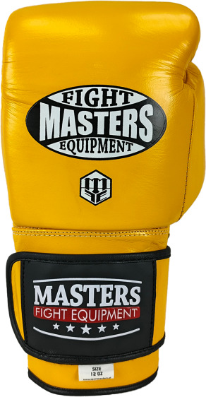 Rękawice bokserskie skórzane Masters RBT-MEX - żółte 12oz 