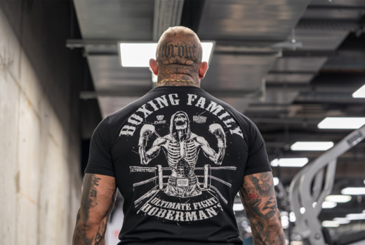 Longsleeve Dobermans Aggressive "BOXING FAMILY" LS361 - granatowy