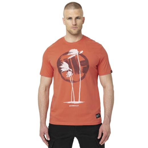 Koszulka męska PIT BULL "PALMS" - łososiowy