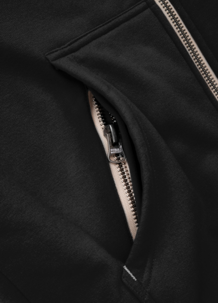 Bluza rozpinana z kapturem PIT BULL "Sherpa Ruffin" - czarna