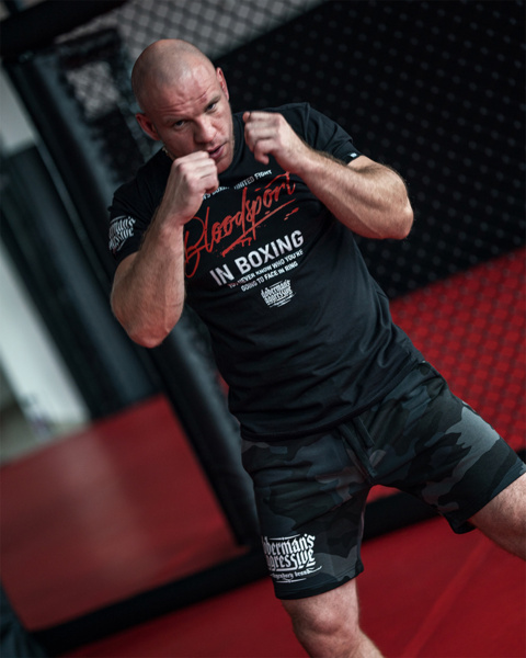 Spodenki bawełniane Doberman’s Aggressive ''Small Logo'' SP316M - moro