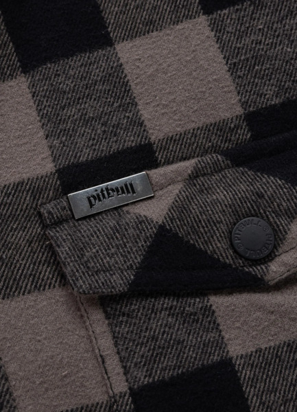 PIT BULL "PIONEER II" Flannel Hooded Jacket - Taupe