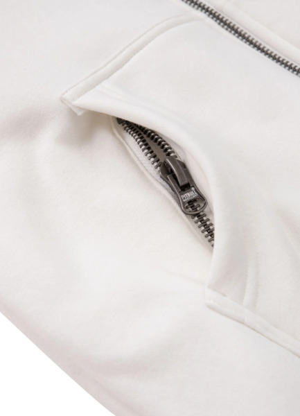 Bluza damska rozpinana z kapturem "RUFFINA PB" - off white