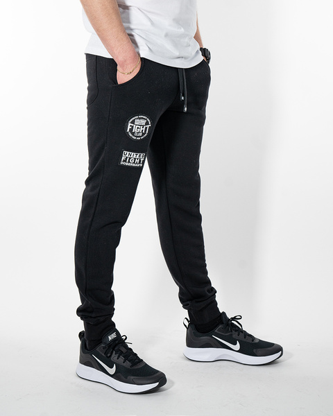 Spodnie dresowe Dobermans Aggressive "UNITED FIGHT DOBERMANS SPDK279" - czarne