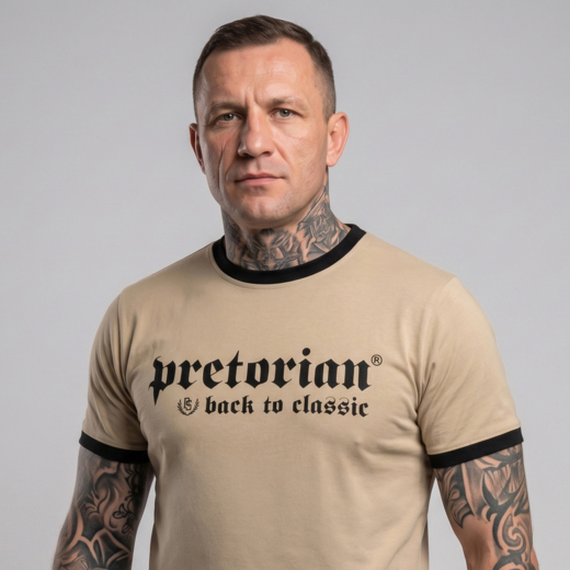 Pretorian Ringer "Back to classic" T-shirt - sand