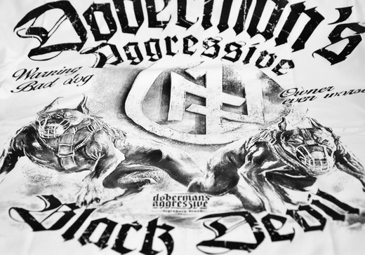 T-shirt Dobermans Aggressive &quot;Black Devil II TS198&quot; - white