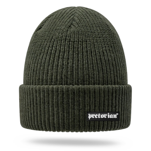 Czapka zimowa Pretorian "Ribbed Logo 3D" - khaki