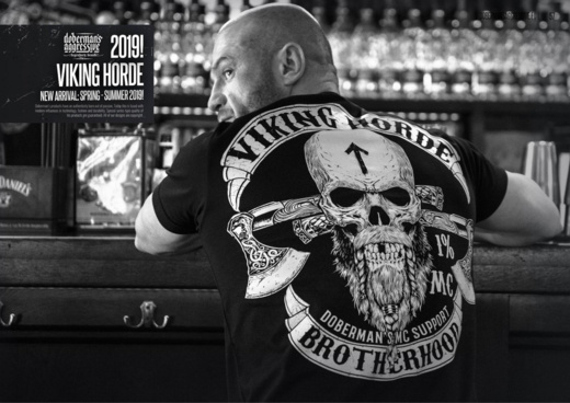 Longsleeve Dobermans Aggressive "VIKING HORDE" LS212" - granatowy