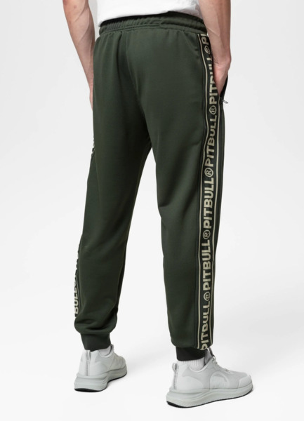 PIT BULL &quot;TAPE LOGO&quot; sweatpants - dark green
