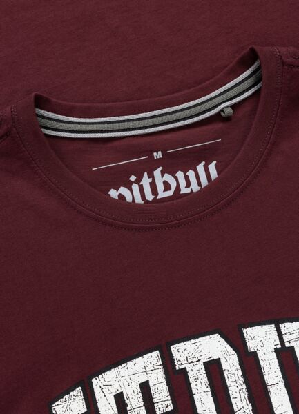 PIT BULL "NORTON" T-shirt - burgundy
