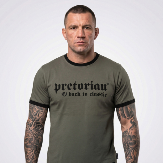 Pretorian Ringer "Back to classic" T-shirt - khaki