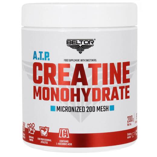 Kreatyna monohydrat Beltor Creatine Monohydrate A.T.P. 200 g. - czarna porzeczka