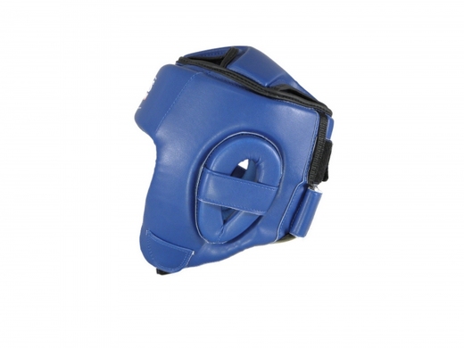The boxing helmet Masters KTOP-PU (WAKO APPROVED) head protection - blue