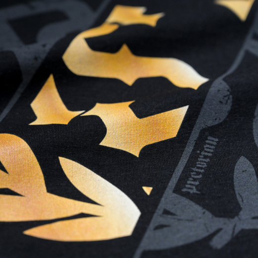 Koszulka Pretorian "PS Grey-Gold" - czarna