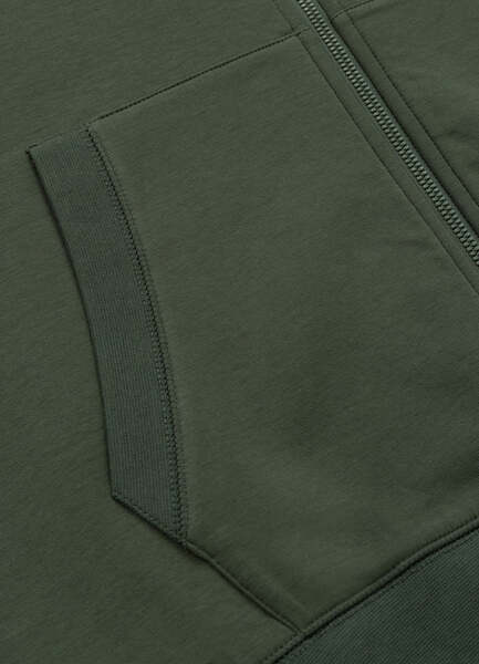 Bluza rozpinana z kapturem PIT BULL "SAMPSON" - ciemny zielony