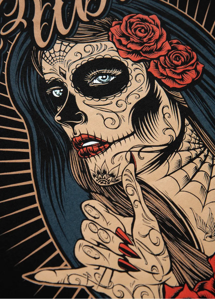 Koszulka damska PIT BULL "Santa Muerte 23" - czarna