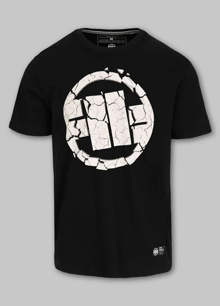 Koszulka męska PIT BULL Garment Washed "SCRATCH" - czarna 