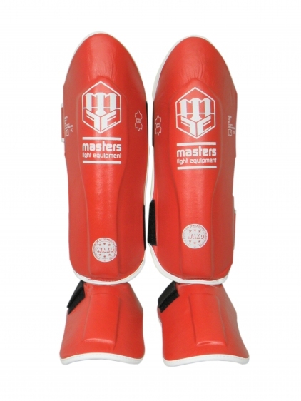 Ochraniacze na goleń i stopę Masters NS-30 (WAKO APPROVED) czerwone