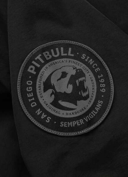 PIT BULL "HOOPER" transitional bomber jacket with hood - black
