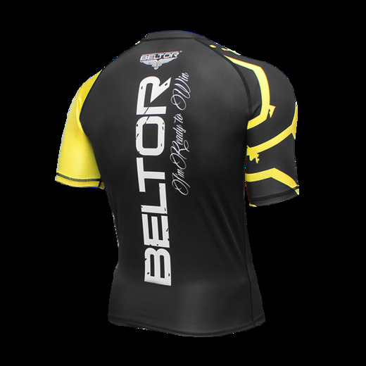 Rashguard krótki rękaw kompresyjny Beltor Cage Raze - żółty
