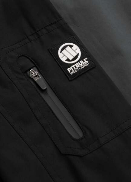 Kurtka przejściowa męska z kapturem PIT BULL "2 Color Longwood" - czarny/off-white/szary