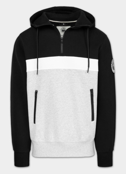 Bluza męska z kapturem PIT BULL "GIBSON" - czarny/szary