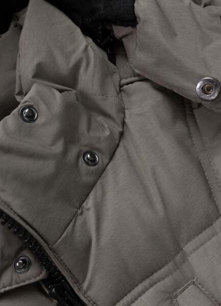 Kurtka zimowa pikowana z kapturem PIT BULL "PIEDMONT" - taupe