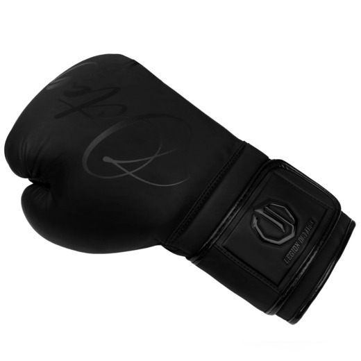 Legion Octagon Script PU Matt Boxing Gloves - Black/Black
