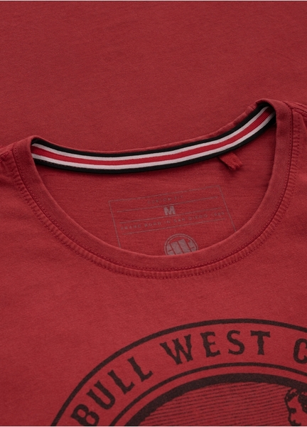 Koszulka PIT BULL "Vintage Boxing" Denim Washed - burgundy