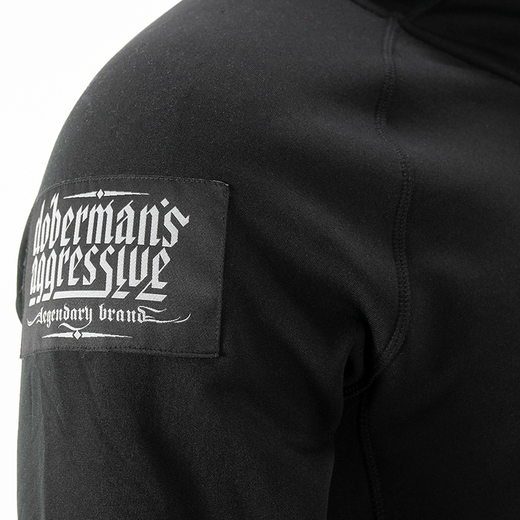 Bluza z kapturem rozpinana Dobermans Aggressive "Active Performance PL261" - czarna