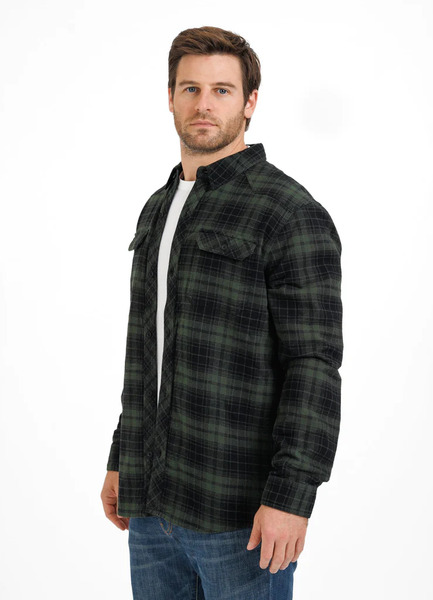 Flannel shirt "Mitchell" PIT BULL - green/black