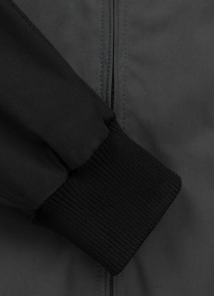 Kurtka przejściowa męska z kapturem PIT BULL "2 Color Longwood" - czarny/off-white/szary