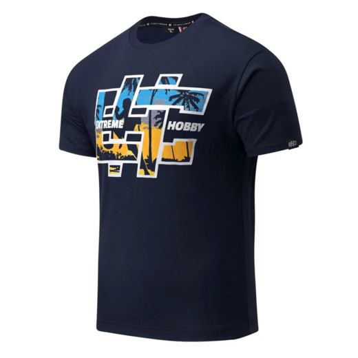 Koszulka T-shirt męski Extreme Hobby "HASHTAG HEAT" - granatowy