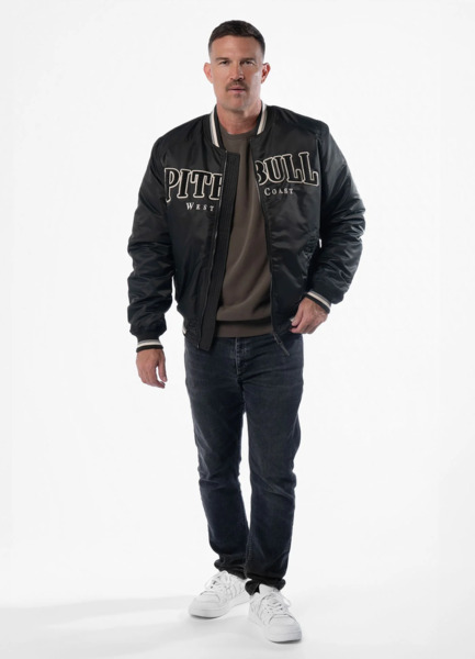Kurtka przejściowa bejsbolówka PIT BULL "DETROIT" - czarny