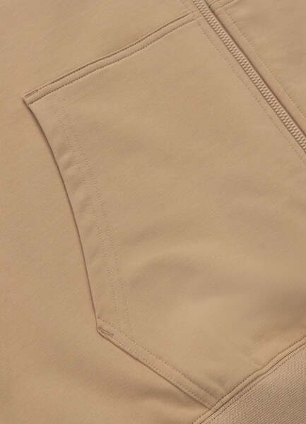 Bluza rozpinana z kapturem PIT BULL "SMALL LOGO NUGGET" - piaskowy