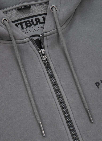 PIT BULL Washed &quot;Lancaster&quot; zip-up hoodie - gray