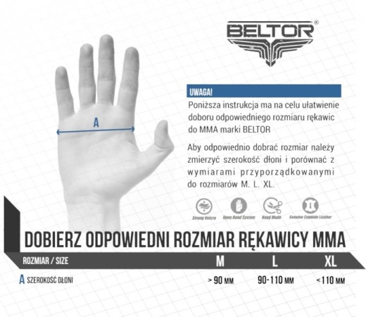 Beltor Eight MMA gloves - white / black