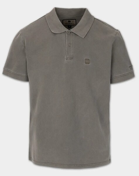  Polo Shirt Denim Washed Pique &quot;SMALL LOGO&quot; - dark brown