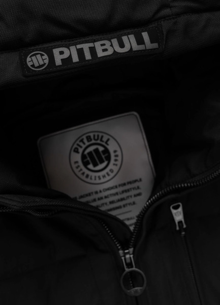 PIT BULL "Patton" Quilted Hooded Vest - Black