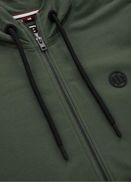 PIT BULL French Terry &quot;Lotus&quot; &#39;23 zip-up hoodie - olive