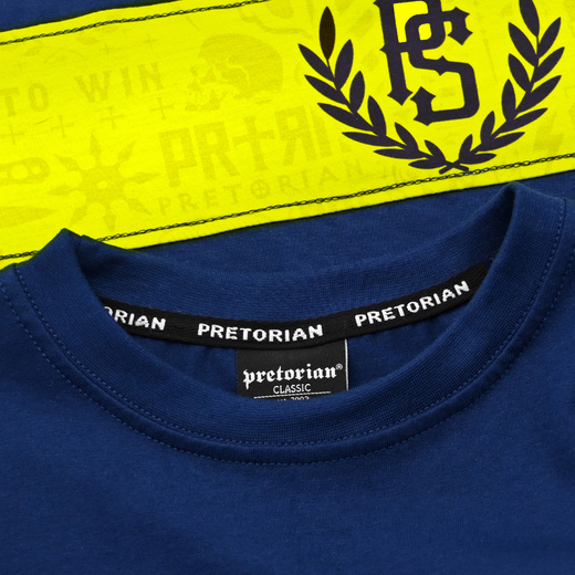 T-shirt Pretorian "Trouble Yellow Strap" - navy blue