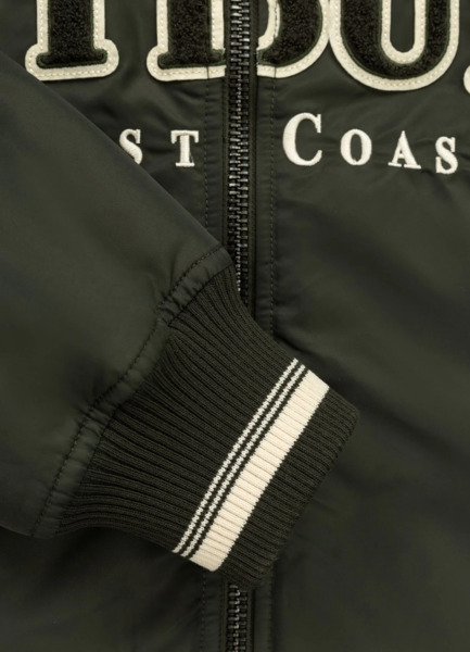 Kurtka przejściowa bejsbolówka PIT BULL "DETROIT" - ciemny zielony