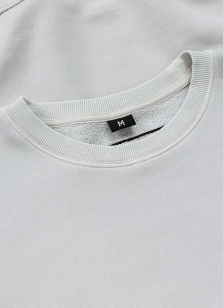 Men's PIT BULL washed "HACKETT" sweatshirt - gray and white