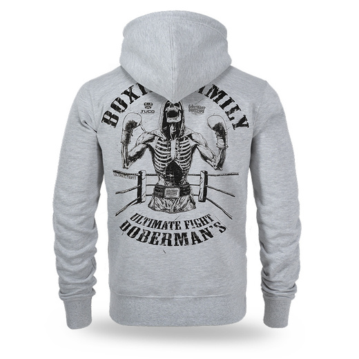Dobermans Aggressive &quot;BOXING FAMILY&quot; BZ361E Zip Hoodie - Gray
