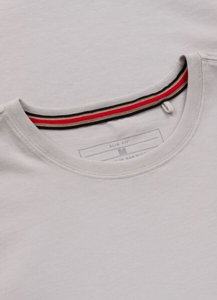 Koszulka męska PIT BULL Slim Fit "MINIMAL" - białawy niebieski